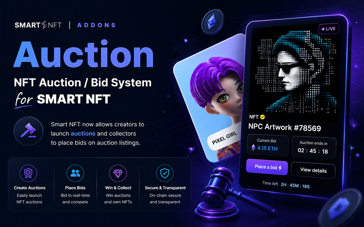 Smart NFT Standard Auction product preview