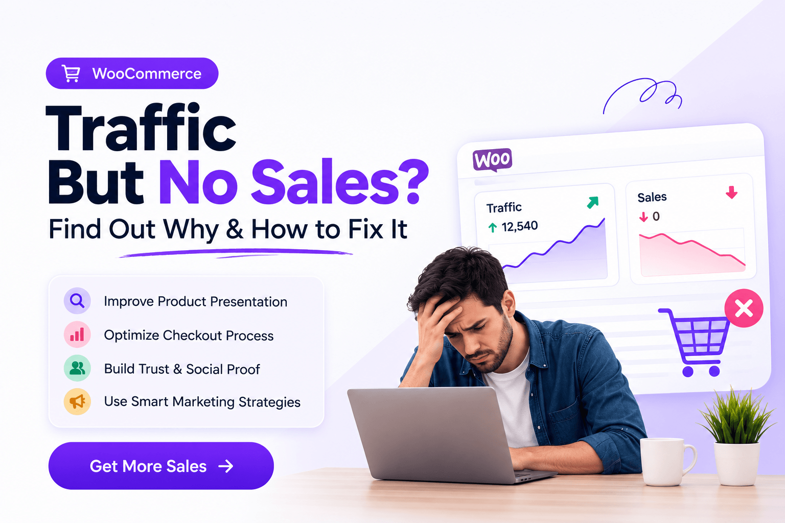 WooCommerce traffic but no sales conversion funnel